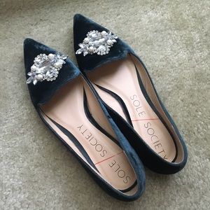 Sole Society Velvet Flats